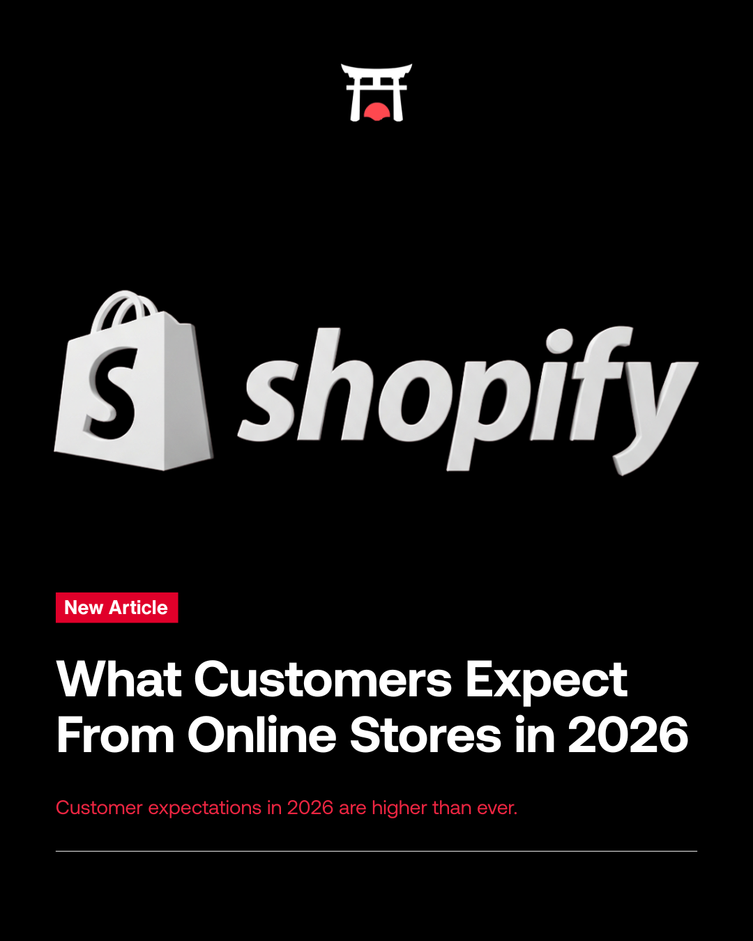 Shrine graphic about what customers expect from online stores in 2026.