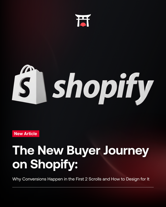 Shrine graphic explaining the new buyer journey on Shopify.